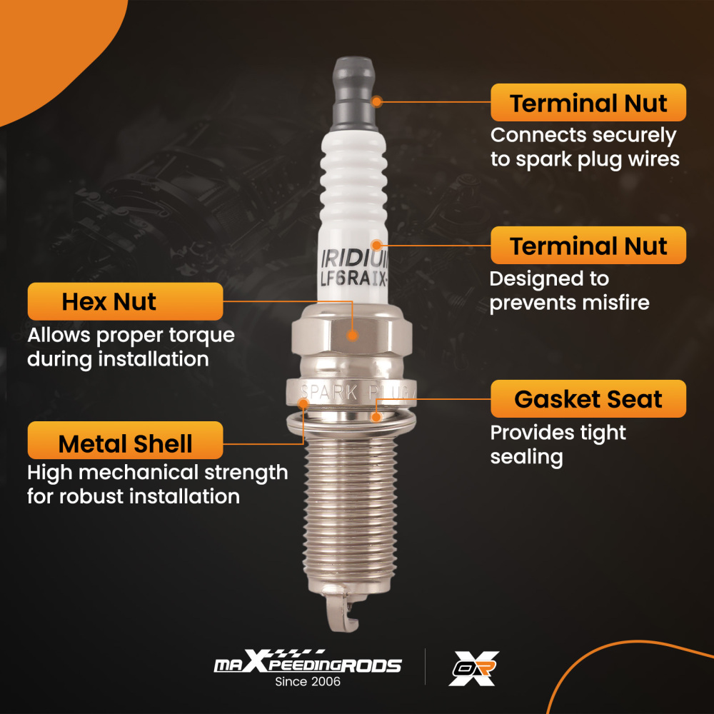 8PC Iridium Spark Plugs compatible for Toyota Tundra 2007-2020 V8 5.7L LFR6AIX-11