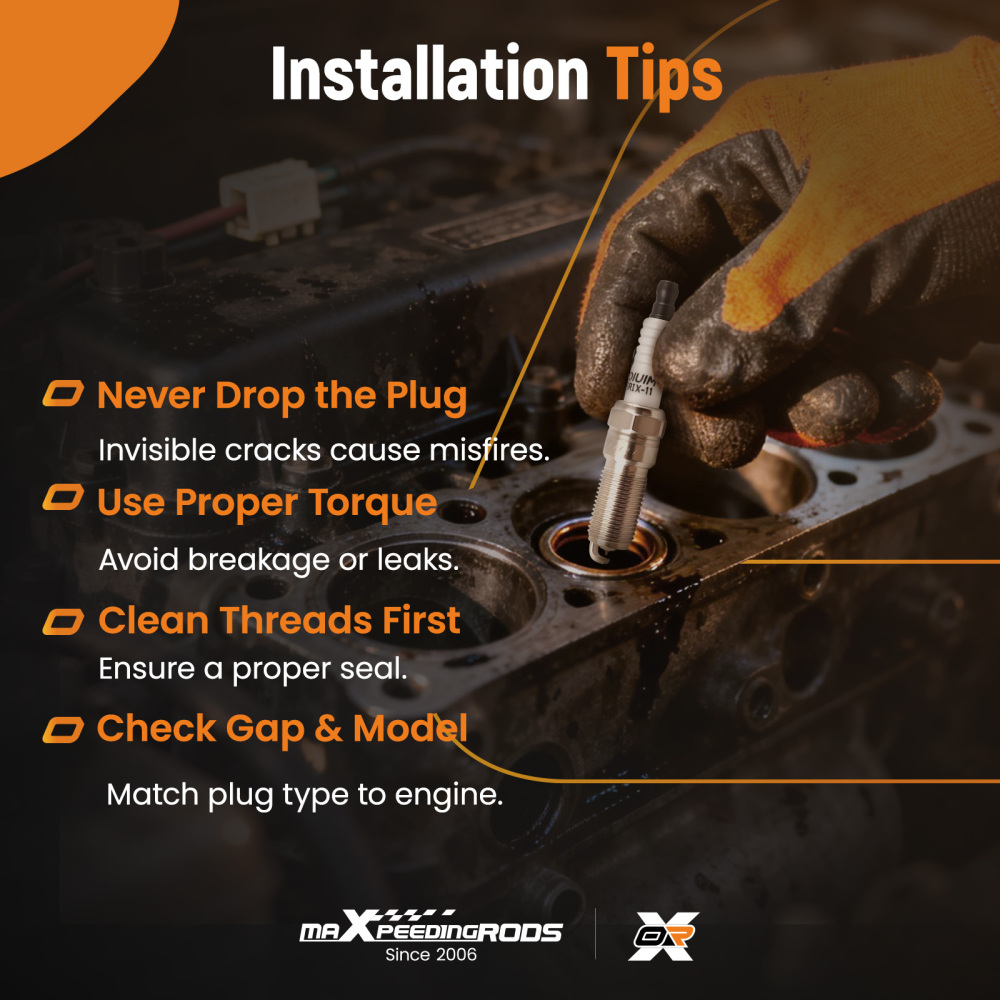 Iridium Spark Plugs compatible for Buick Cadillac Chevrolet Ford 2004-2024 V6 6509 LTR6IX11