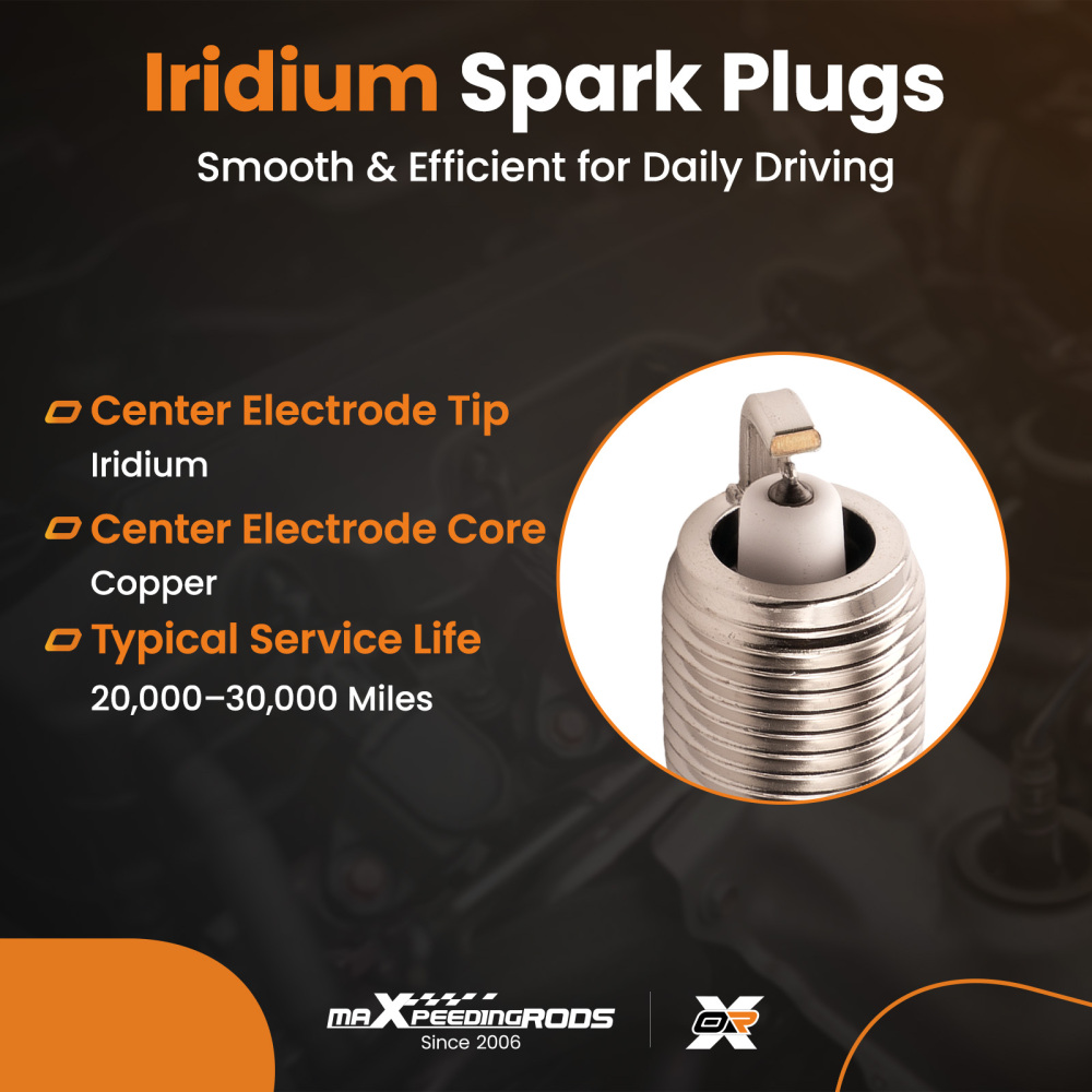 8pc Iridium Spark Plugs compatible for Chrysler 300 5.7L 2009-2020 4469 LFR5AIX-11