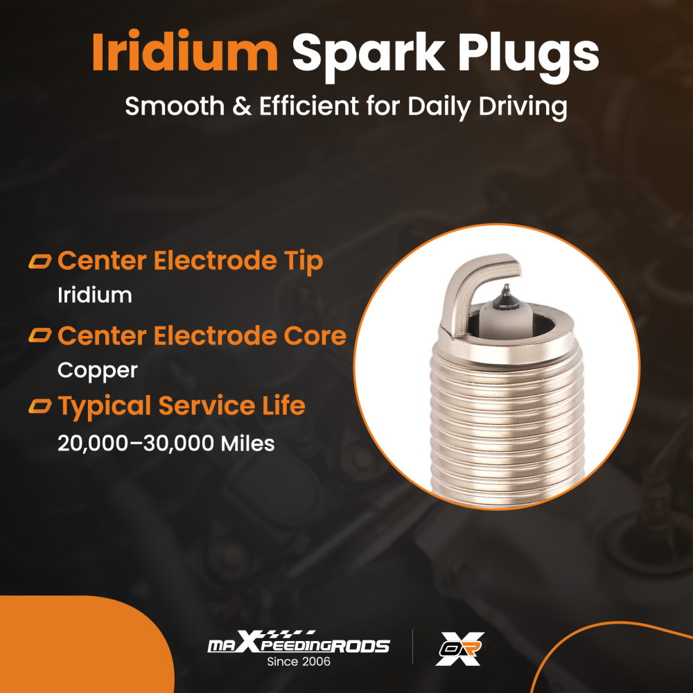 6x Iridium Spark Plugs compatible for Buick Chevrolet GMC 2002-2021 L6 4.2L V6 4.3L 91418