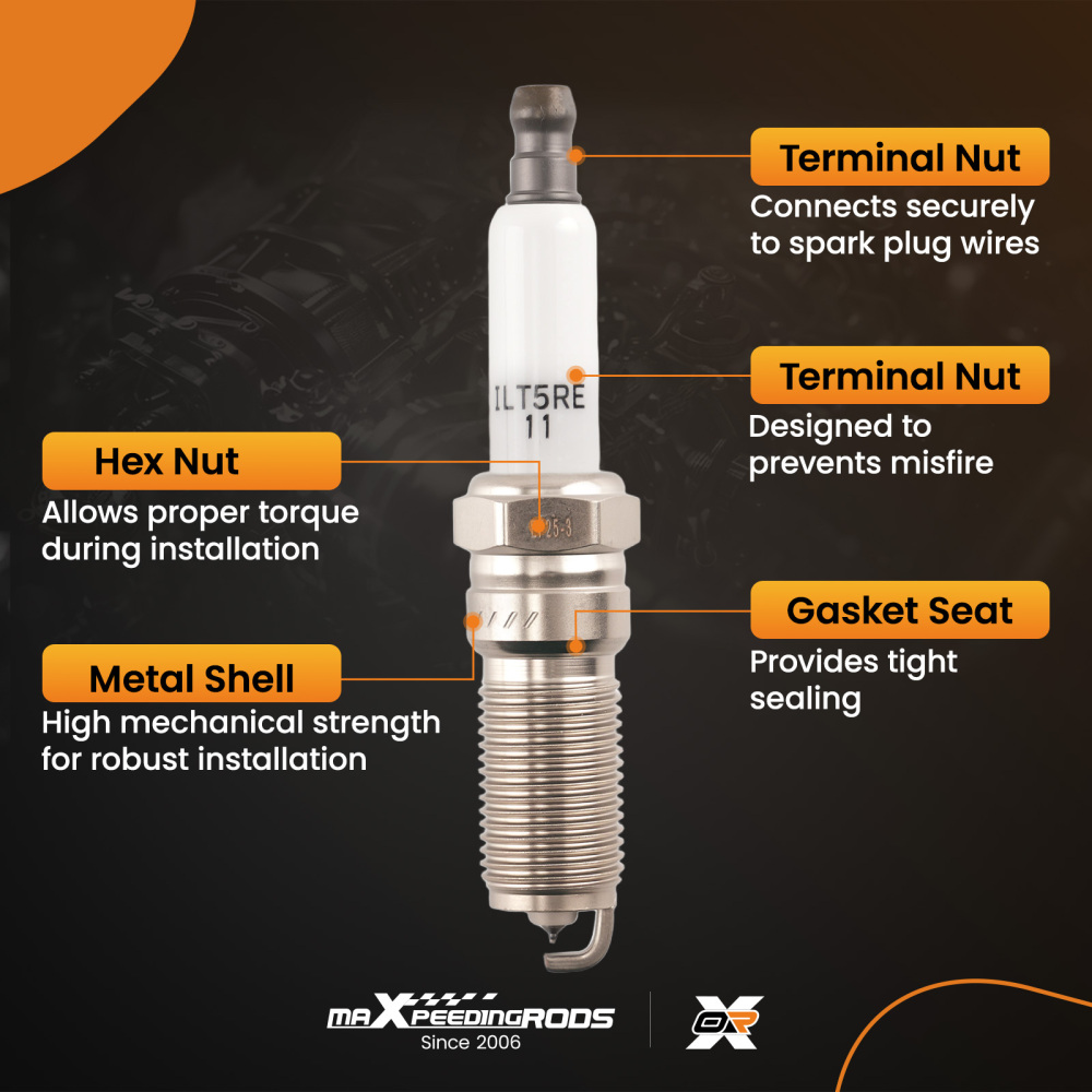 6x Iridium Spark Plugs compatible for Buick Chevrolet GMC 2002-2021 L6 4.2L V6 4.3L 91418