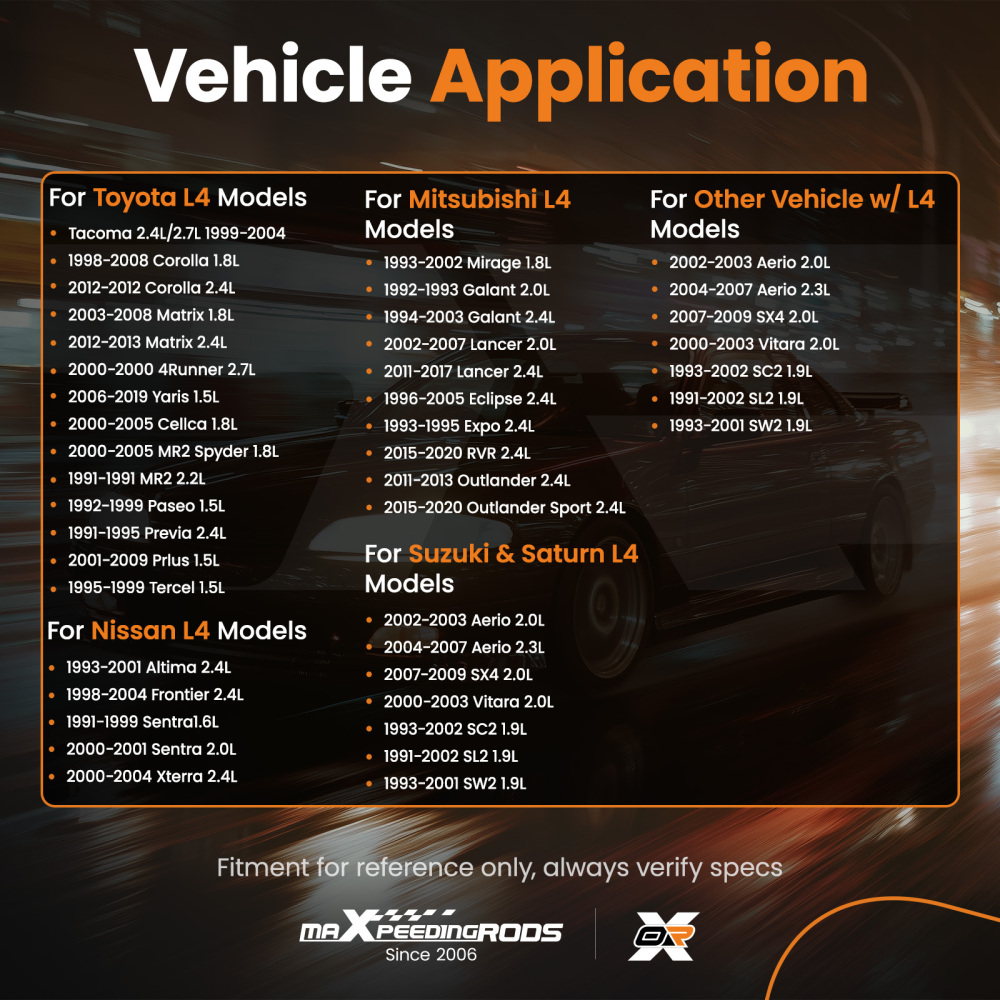 4Pcs Iridium Spark Plugs compatible for Toyota Corolla 1.8L 2.4L BKR5EGP 7090