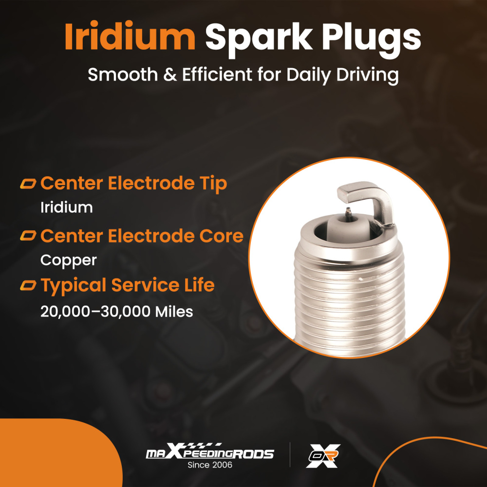 4Pcs Iridium Spark Plugs compatible for Toyota Corolla 1.8L 2.4L BKR5EGP 7090