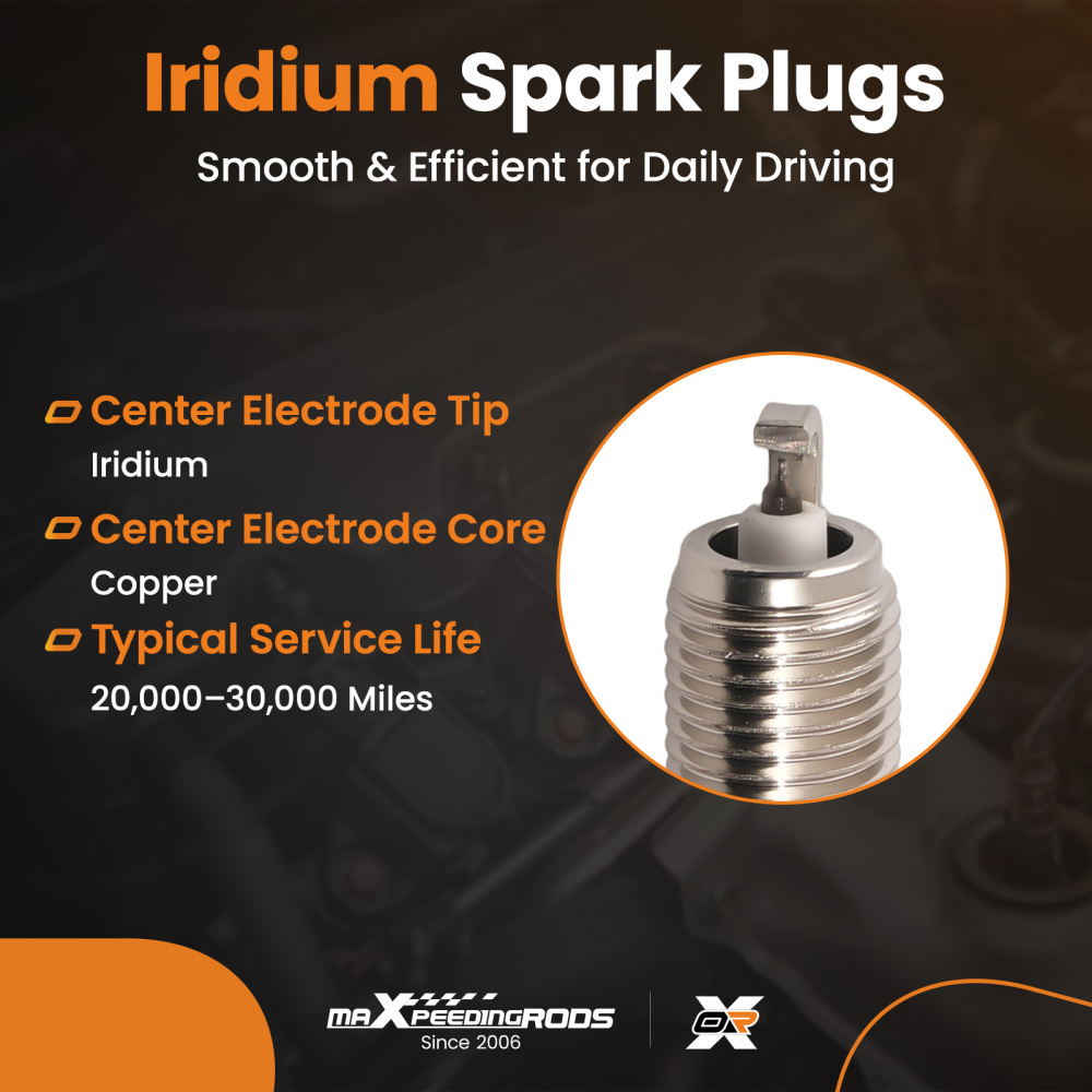 4X Spark Plugs compatible for Mercedes-Benz C250 SLK250 compatible for Kia Soul 93911 LKR7AIX Iridium