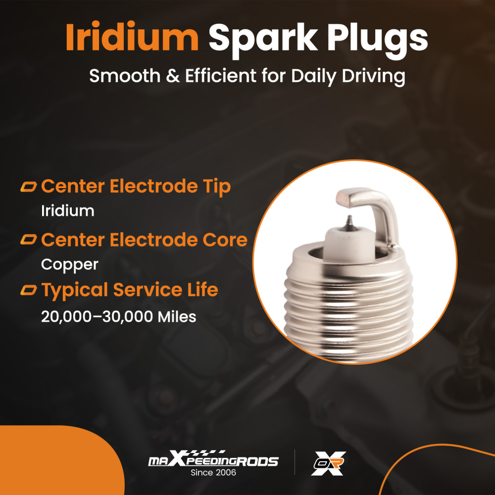 8pcs Iridium Spark Plugs compatible for Chevrolet Suburban 1500/2500 V8 5.3L 6.0L