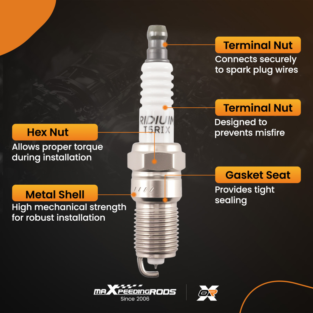 8pcs Iridium Spark Plugs compatible for Chevrolet Suburban 1500/2500 V8 5.3L 6.0L