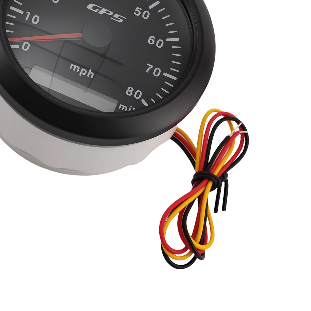 85mm Digital GPS Speedometer Gauge 0-80MPH 7 Colors For Car Boat Motorcycle