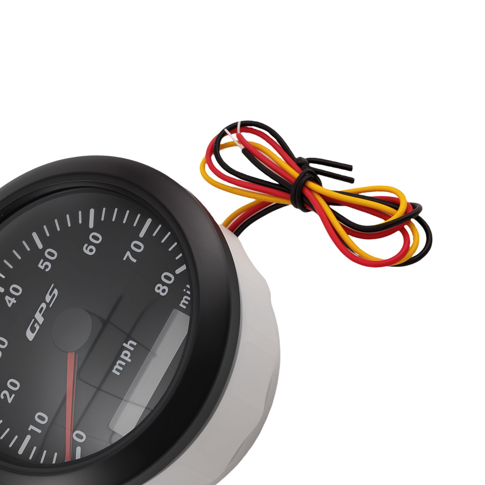 85mm Digital GPS Speedometer Gauge 0-80MPH 7 Colors For Car Boat Motorcycle
