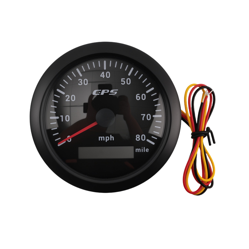 85mm Digital GPS Speedometer Gauge 0-80MPH 7 Colors For Car Boat Motorcycle