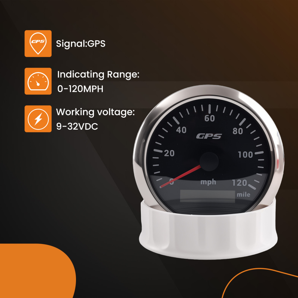 85mm GPS Speedometer 0-120MPH Gauge Waterproof IP67 For Motorcycles Boat Car