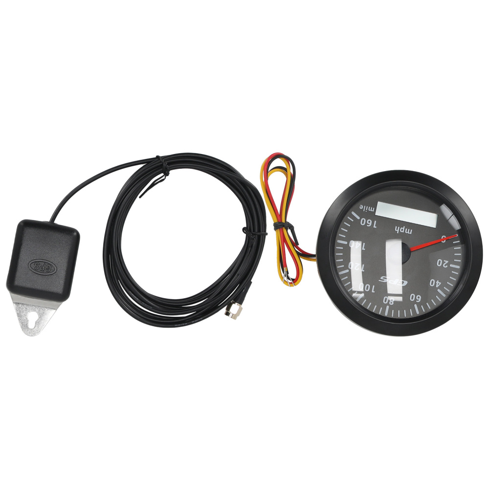 85mm Digital GPS Speedometer Gauge 0-160MPH 7 Colors For Car Boat Motorcycle