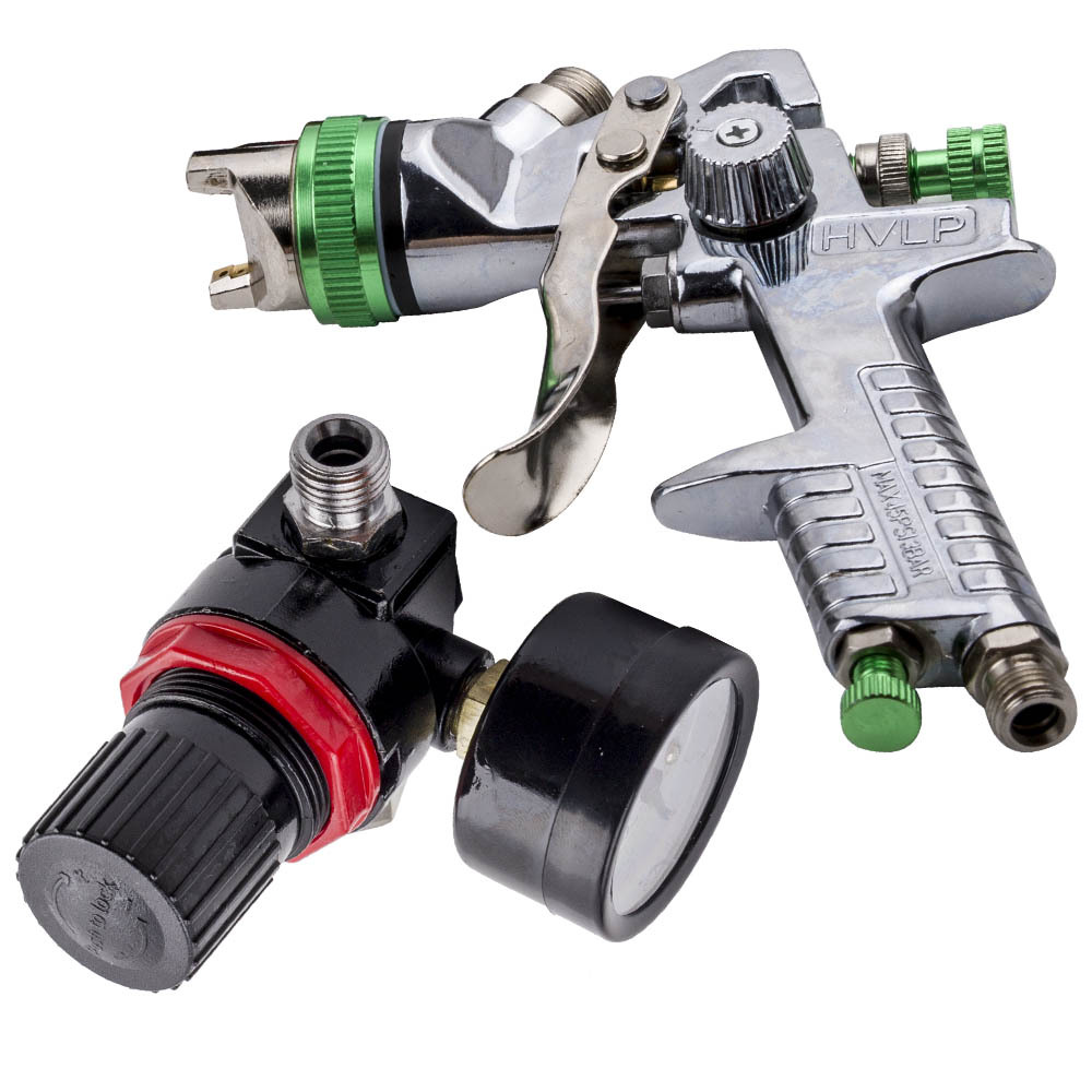 2.5mm Tip HVLP Paint Air Spray Gun Kit Gravity Feed Car Primer Gauge Protable