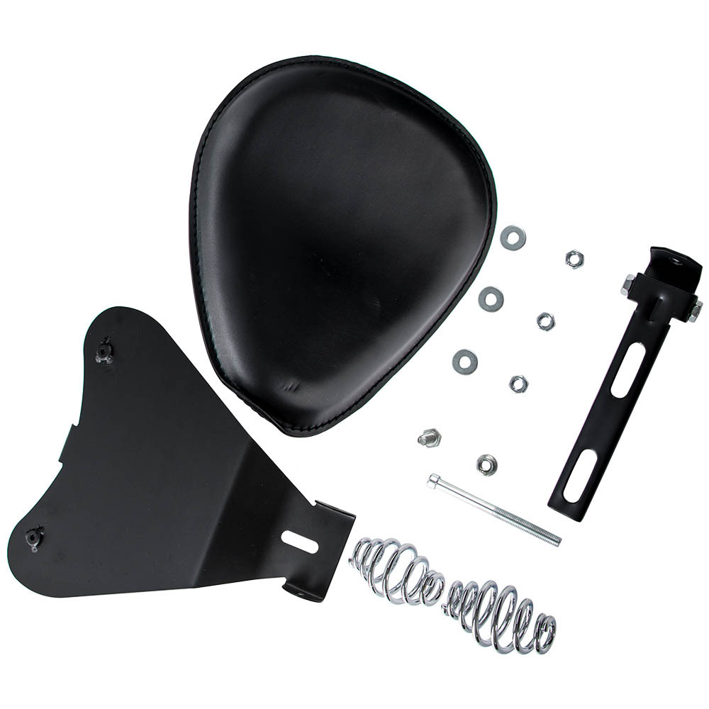 Leather Motorcycle Solo compatible for Seat Mount Bracket Spring compatible for Harley Yamaha Honda XL883