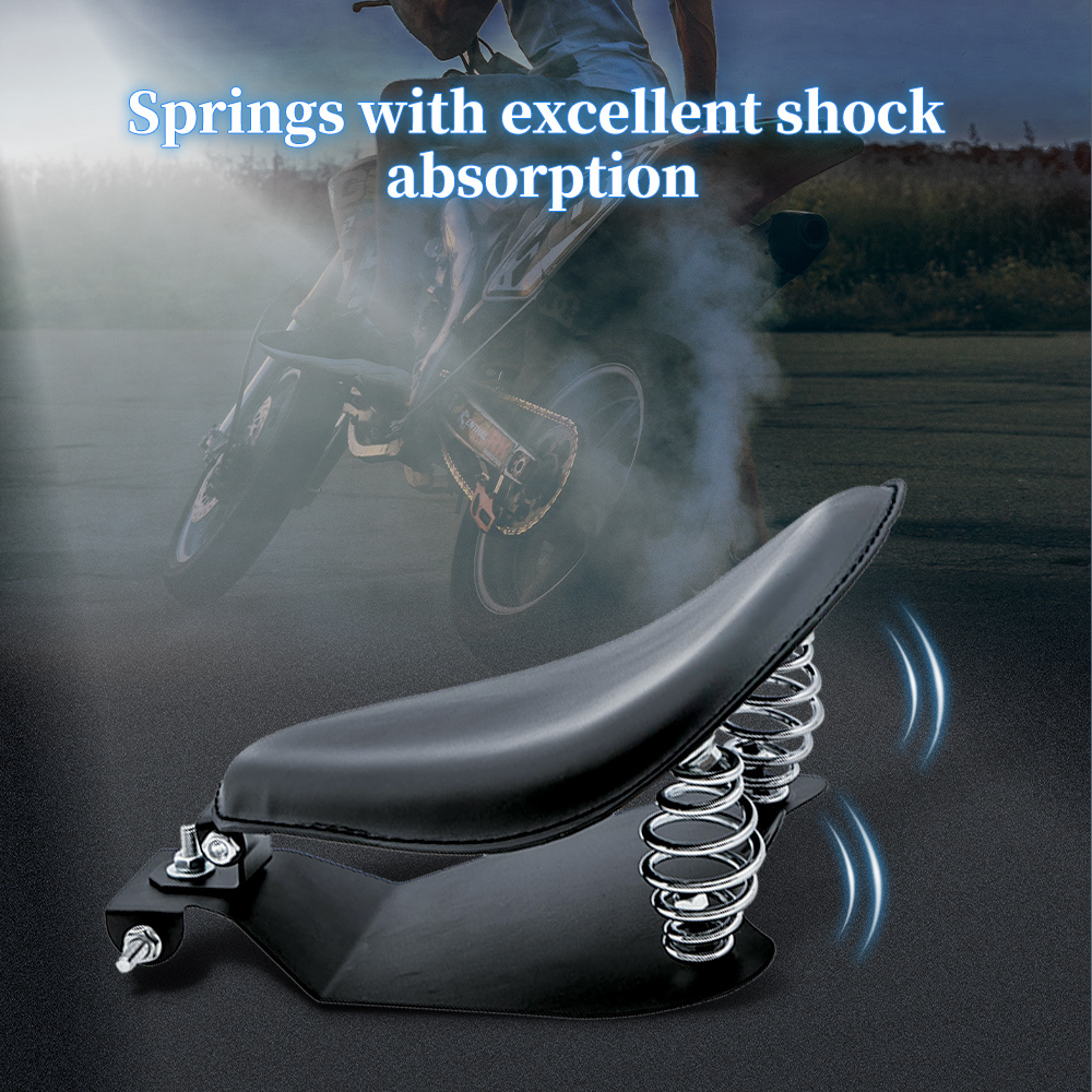 Leather Motorcycle Solo compatible for Seat Mount Bracket Spring compatible for Harley Yamaha Honda XL883