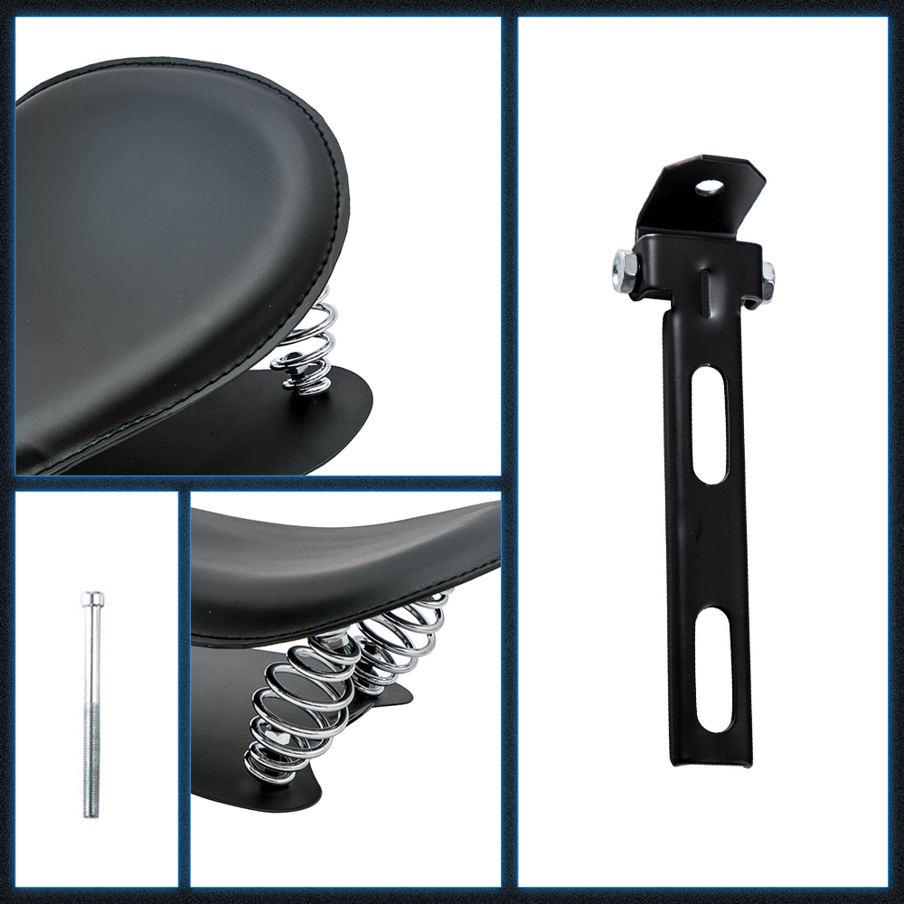 Leather Motorcycle Solo compatible for Seat Mount Bracket Spring compatible for Harley Yamaha Honda XL883
