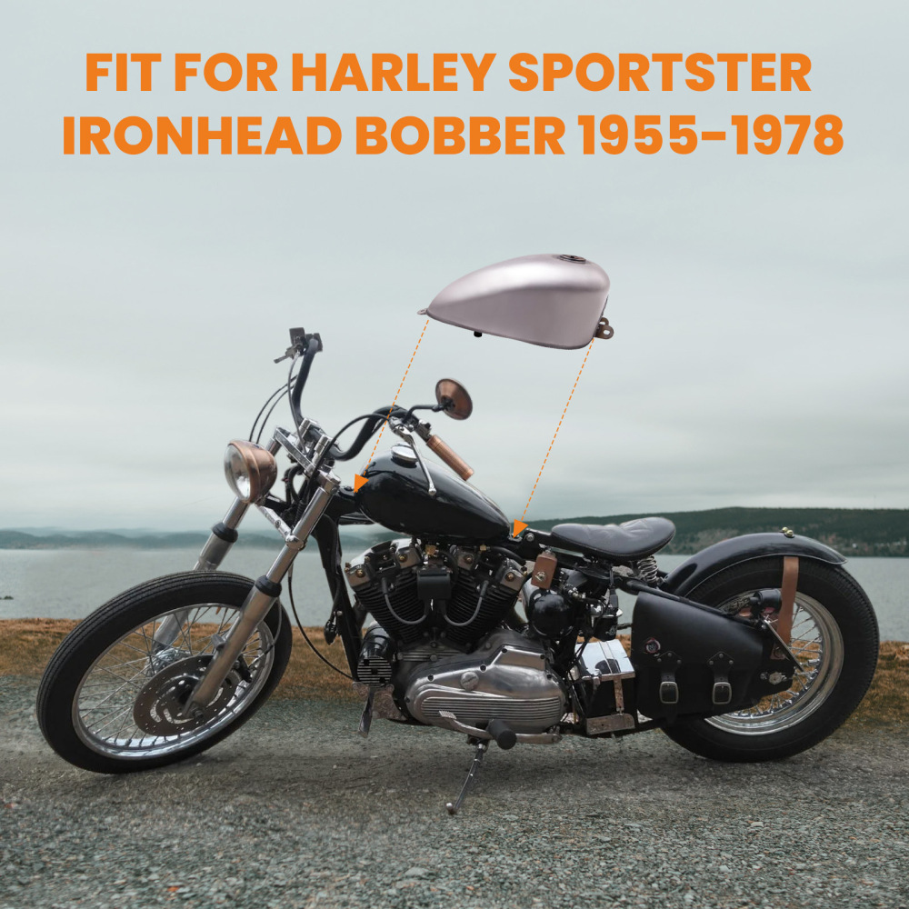 New 1.5 Gallon Gas Tank Direct Mount for Ironhead Bobber