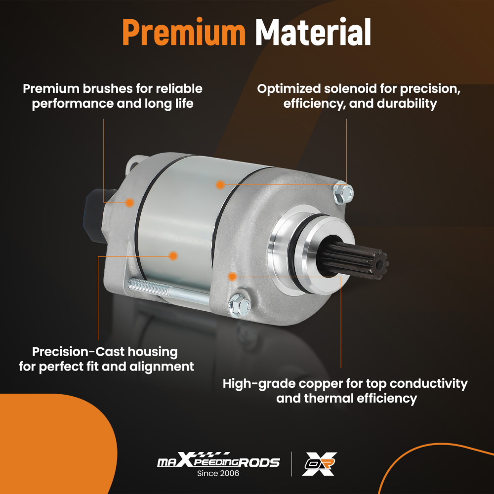 1.6kW Starter Motor compatible for Husqvarna FC350 2014-2015 77240001100 SMU0531 CW