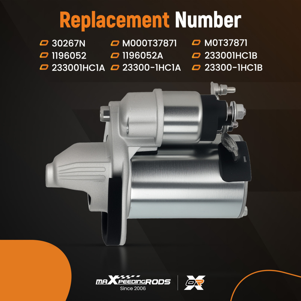 Starter Motor compatible for Nissan Note 1.2L 2013-2022 1196052 12V 8 Teeth CW 0.9kW