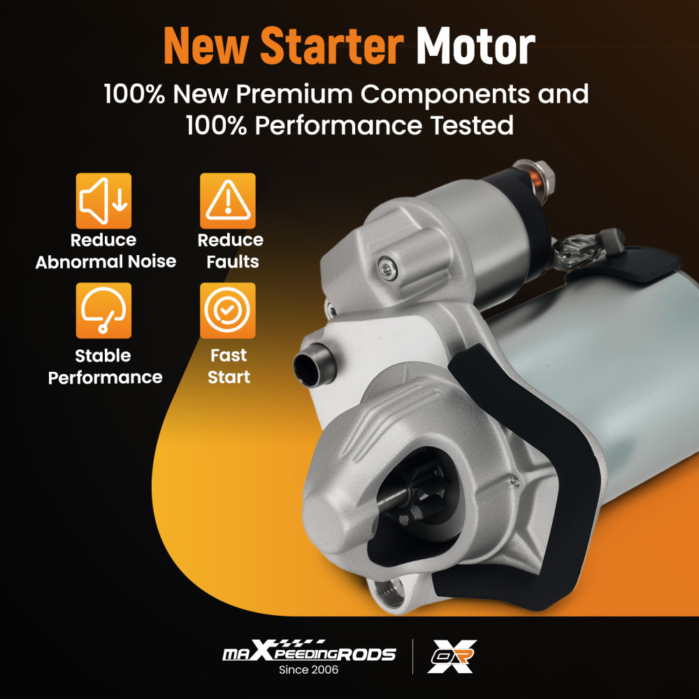 Starter Motor compatible for Nissan Note 1.2L 2013-2022 1196052 12V 8 Teeth CW 0.9kW