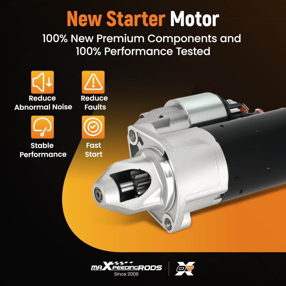 Starter Motor compatible for Mercedes Sprinter 2500 3.0L 11-18 A0009062402 1.8kW 10 Teeth