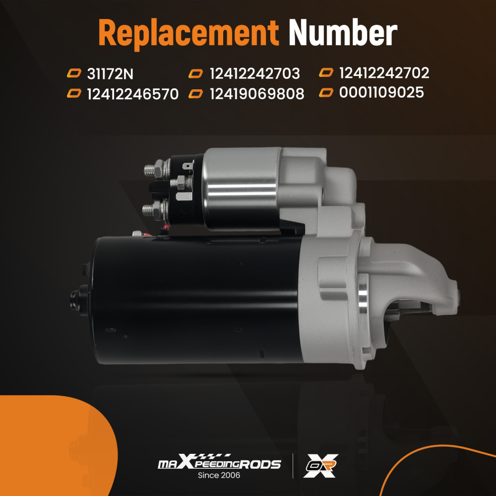 Starter Motor compatible for BMW 3 Series 325td E36 2.5L 1993 1994 1995-1996 0001109025