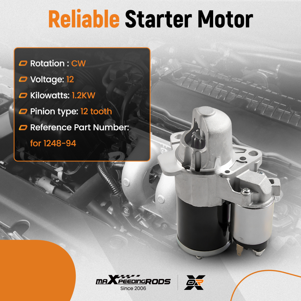 Starter Motor for all compatible for Holden Commodore VZ VE V6 (LY7) 3.6L Petrol 2004 - 2013