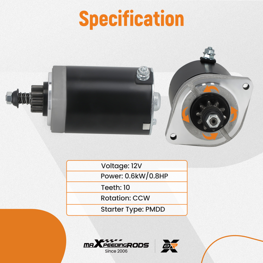 Starter motor compatible for Kawasaki FR651V FR691V FS481V compatible for Cub Cadet Zero-Turn Lawn Mower