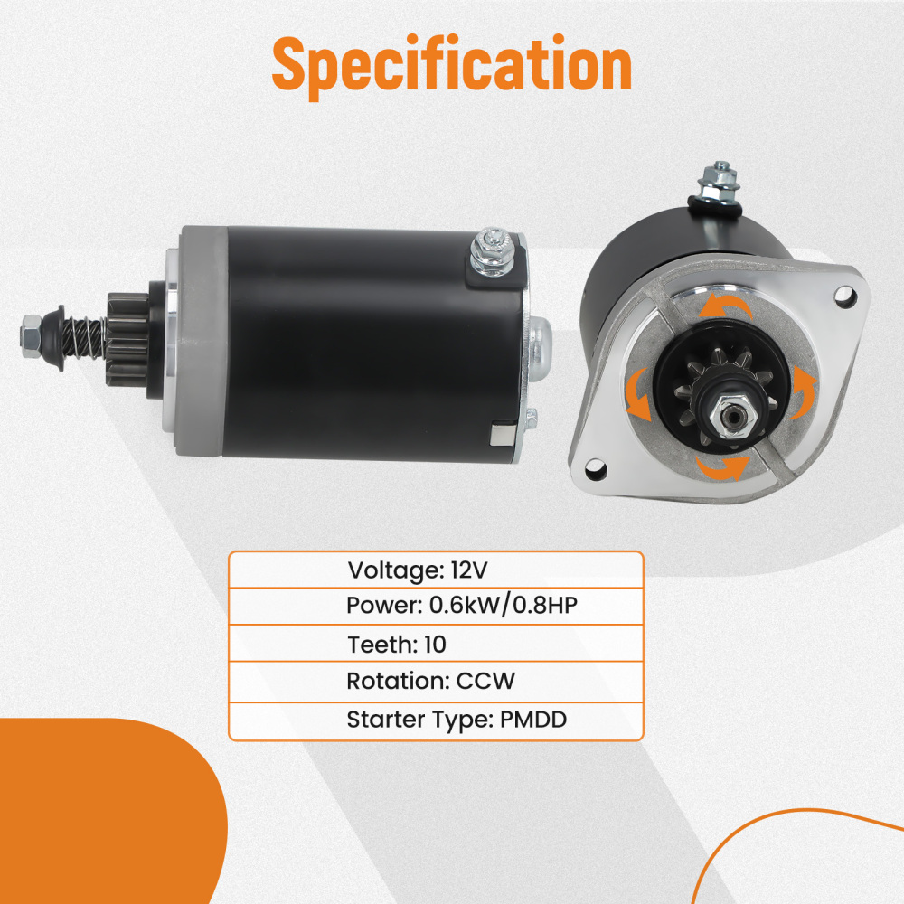 Démarreur électrique compatible pour Kawasaki FR651V, FR691V compatible pour John Deere X300 X324