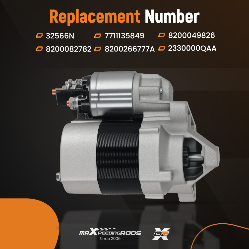 Starter Motor compatible for Renault Clio Megane compatible for Nissan Kubistar 1.4 1.6 7711135849 32566N