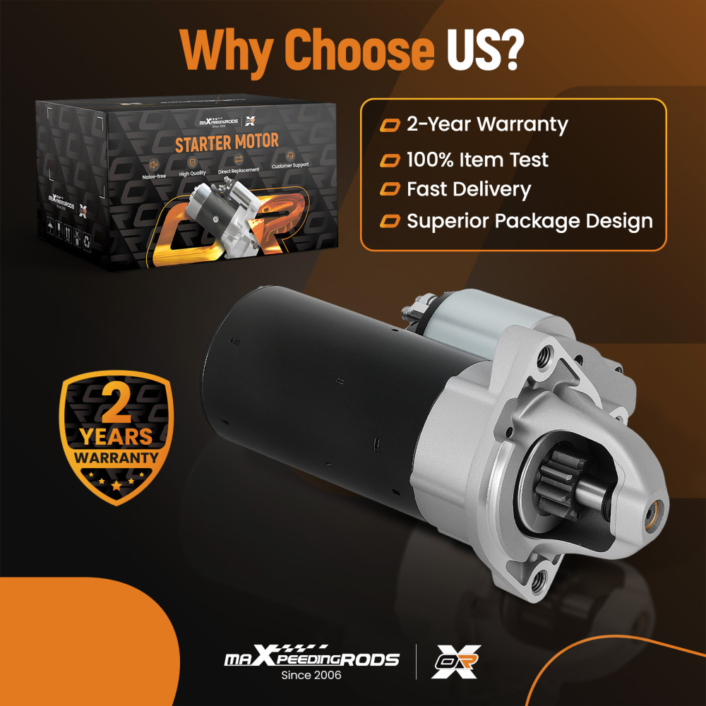 Starter Motor compatible for BMW 5 Series E60/E61 2005-2010 12417794952 CW1.8kW 9T