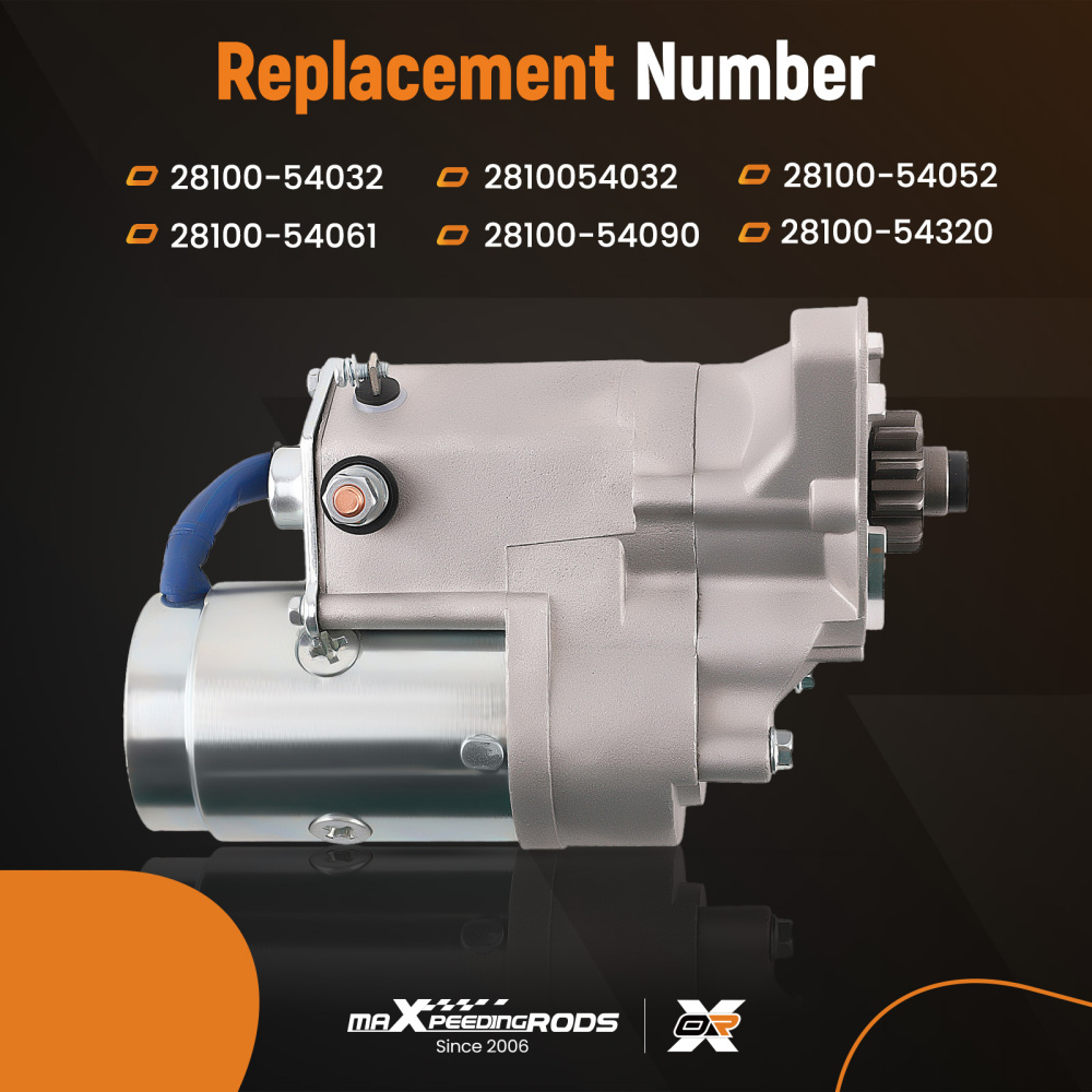 Starter Motor compatible for Toyota Hilux LN106 LN107 LN111 LN85 LN86 LN56 3.0L 2.8L Diesel