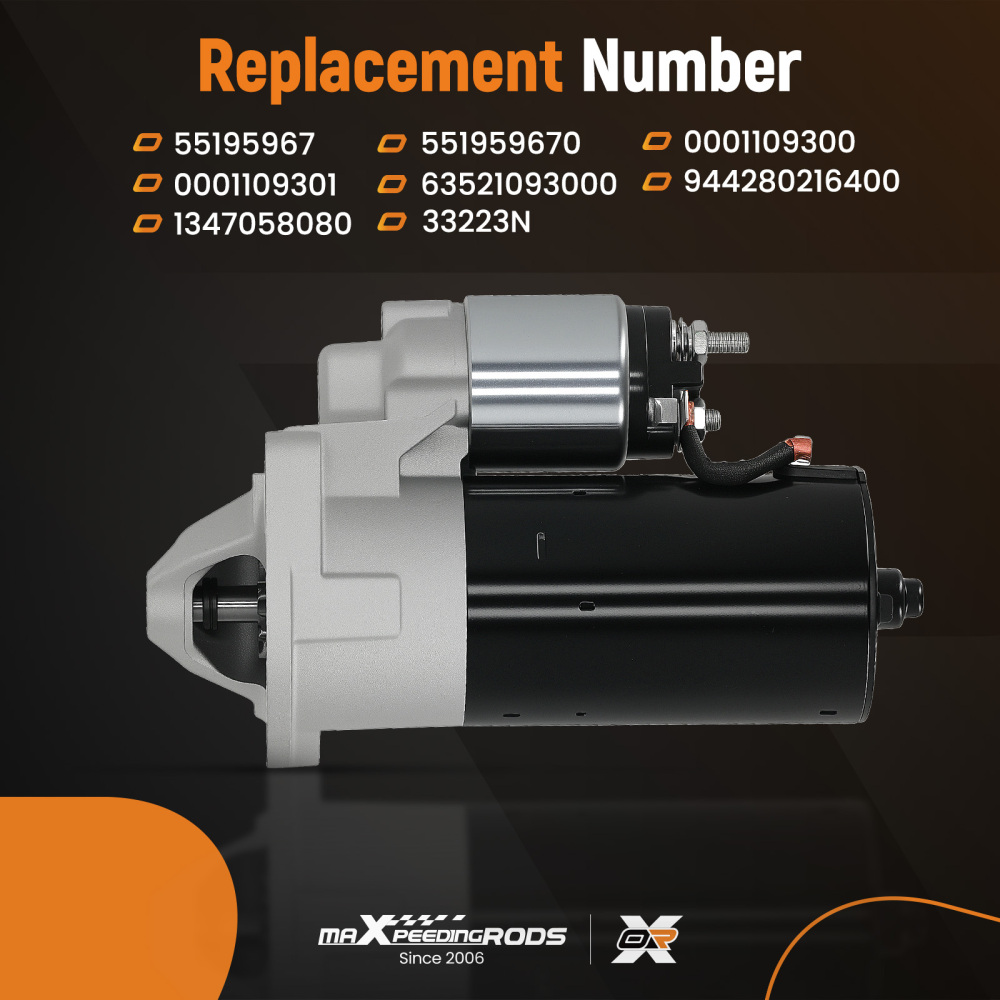 Starter Motor compatible for Citroen Relay compatible for Fiat Ducato compatible for Peugeot Boxer 2.3JTD 2.8HDi 55195967