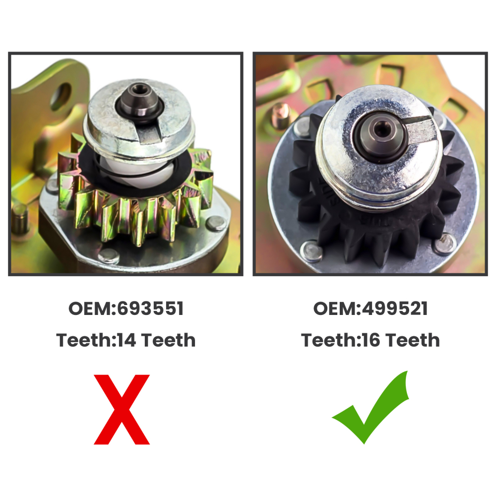 Compatible for Briggs Stratton 16 tooth Heavy Duty and Ride on Mower AM106883 Starter Motor