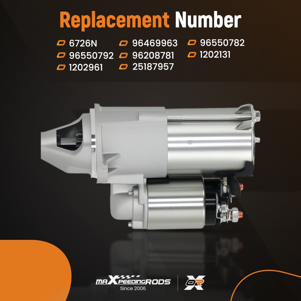 Démarreur 1.2kW 12V compatible pour Suzuki Swift 1.6L 2004-2008 1202131 1202961 9 Dents