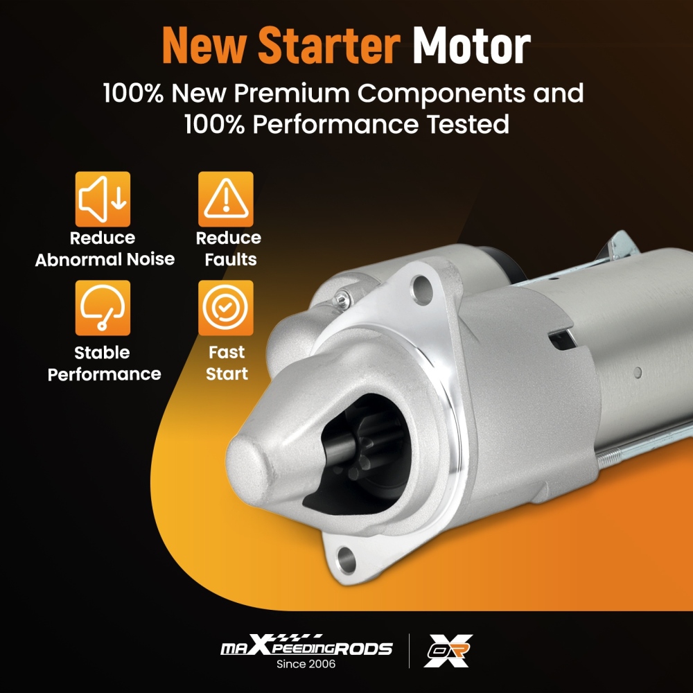 Démarreur 1.2kW 12V compatible pour Suzuki Swift 1.6L 2004-2008 1202131 1202961 9 Dents