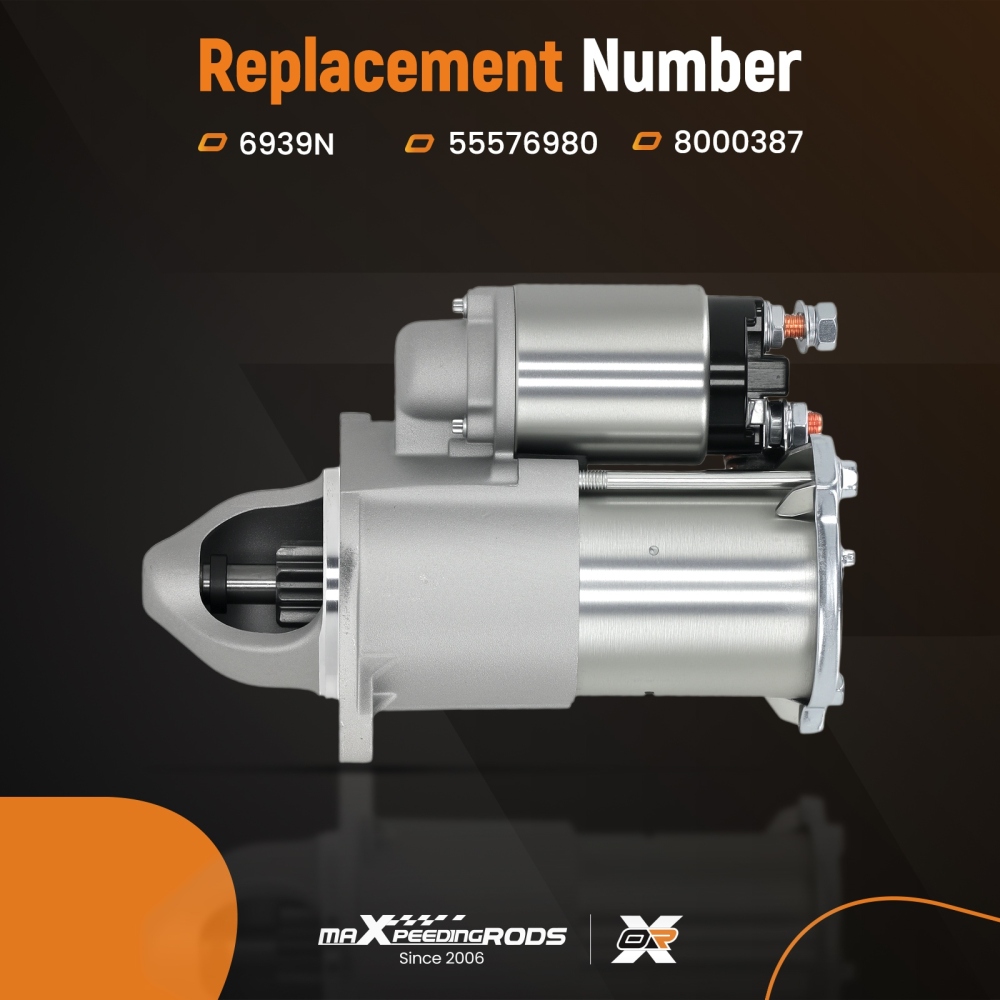 1.2kW PMGR Starter compatible for Chevrolet Sonic 1.8L 55576980 12V 9 Teeth CW