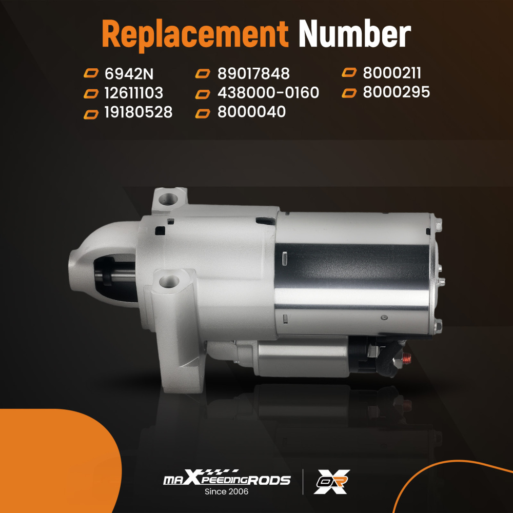 Starter Motor compatible for Cadillac CTS Escalade 6.0L 6.2L 2006 2007-2014 6942N PMGR 11T