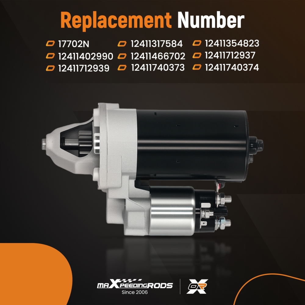 Starter Motor compatible for BMW 318i 320i 323i 325i E36 E46 1996-2005 12411317584 1.4kW