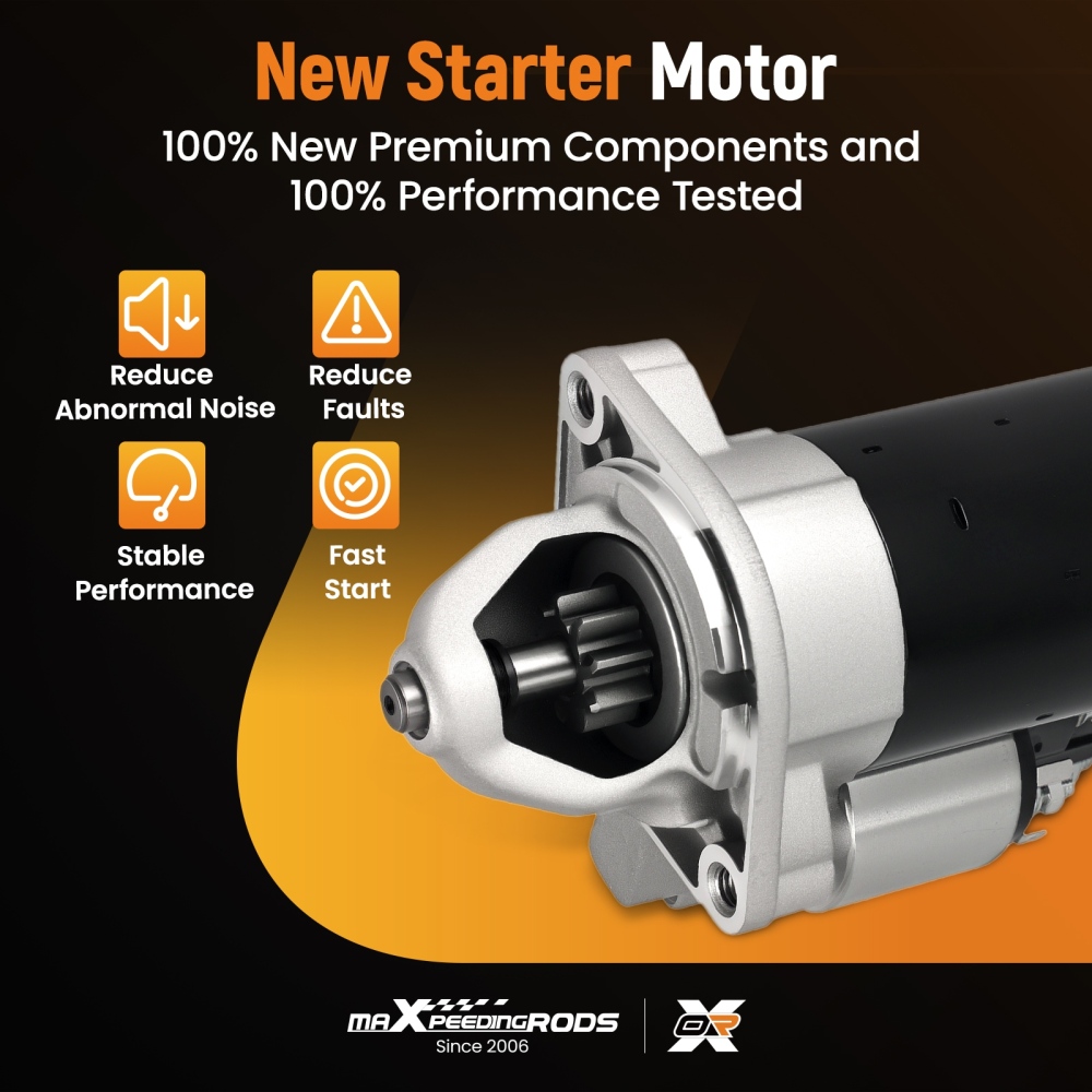 Starter Motor compatible for BMW 318i 320i 323i 325i E36 E46 1996-2005 12411317584 1.4kW