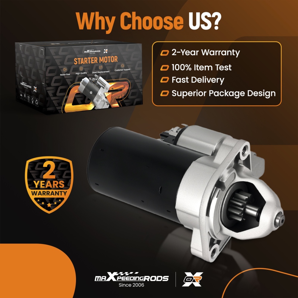 Starter Motor compatible for BMW 318i 320i 323i 325i E36 E46 1996-2005 12411317584 1.4kW