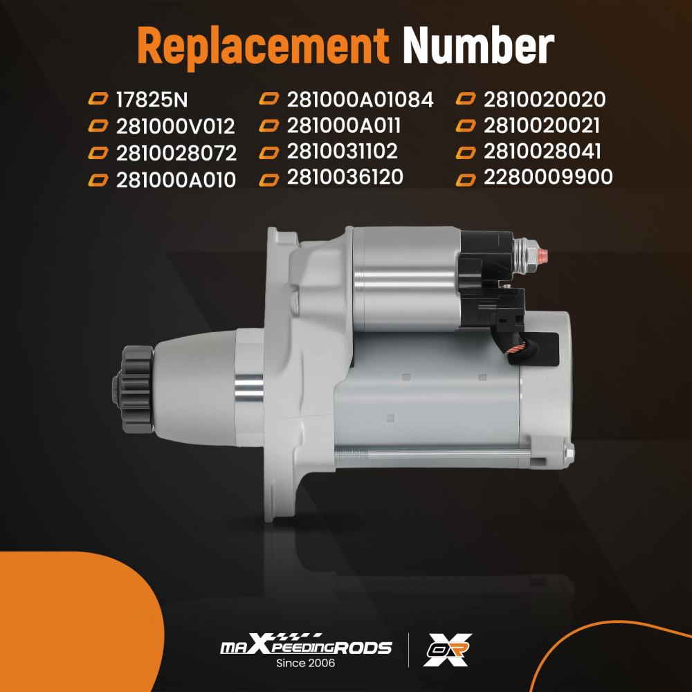 Starter Motor compatible for Toyota Avalon compatible for Camry 2.4L 3.0L 2002-2018 281000V012 1.6KW