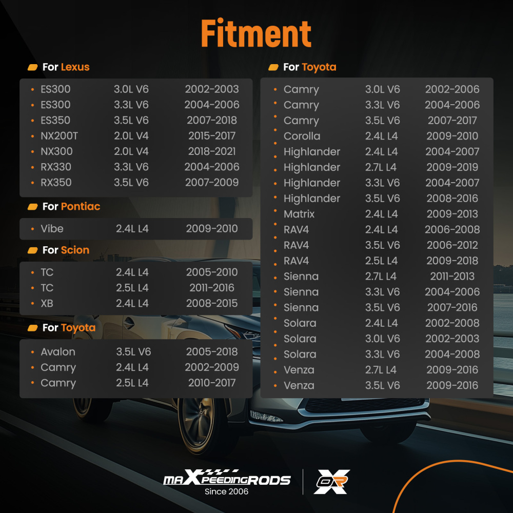 Engine Starter Motor compatible for Toyota Camry 2.4L 2.5L L4 2002-2017 281000A011