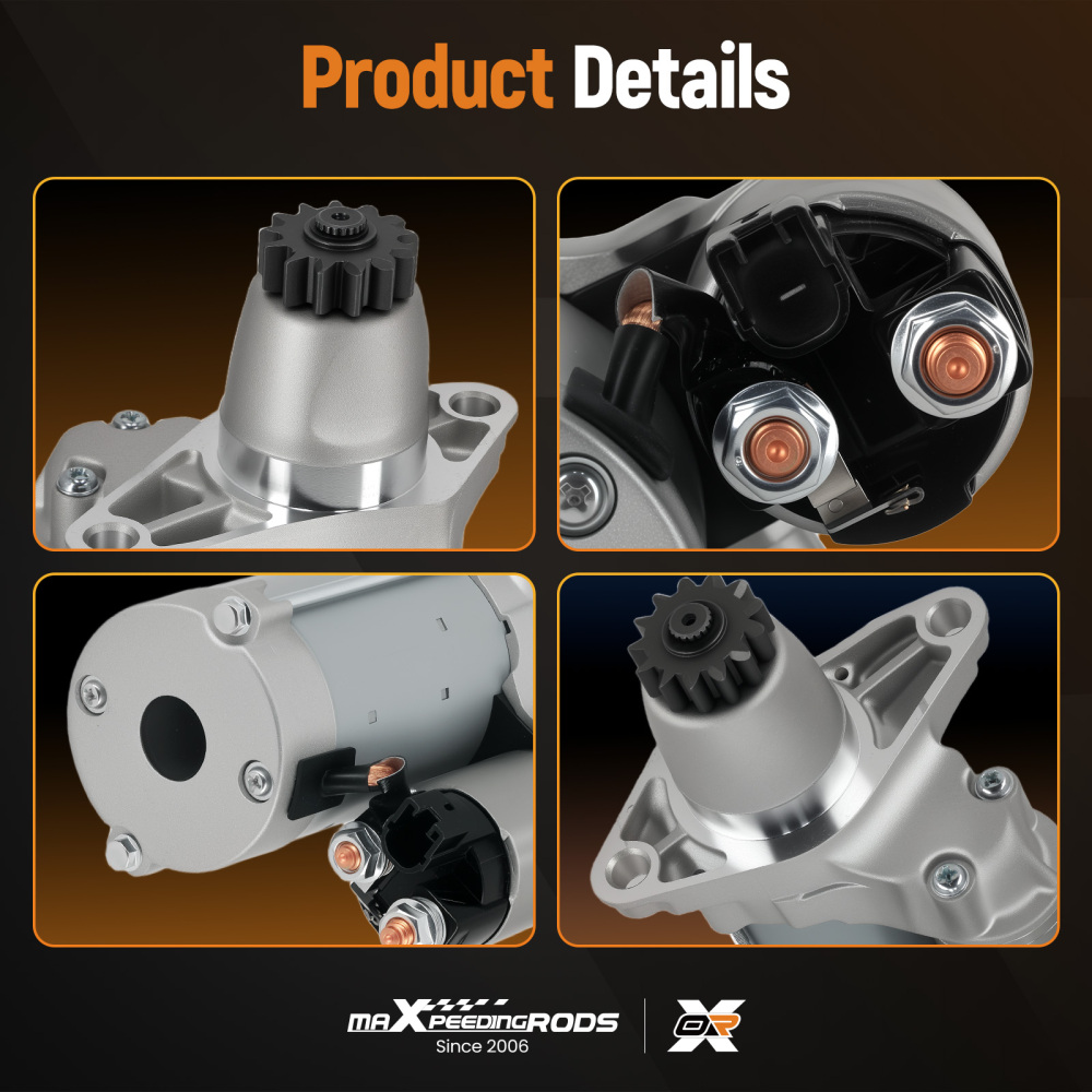 Engine Starter Motor compatible for Toyota Camry 2.4L 2.5L L4 2002-2017 281000A011