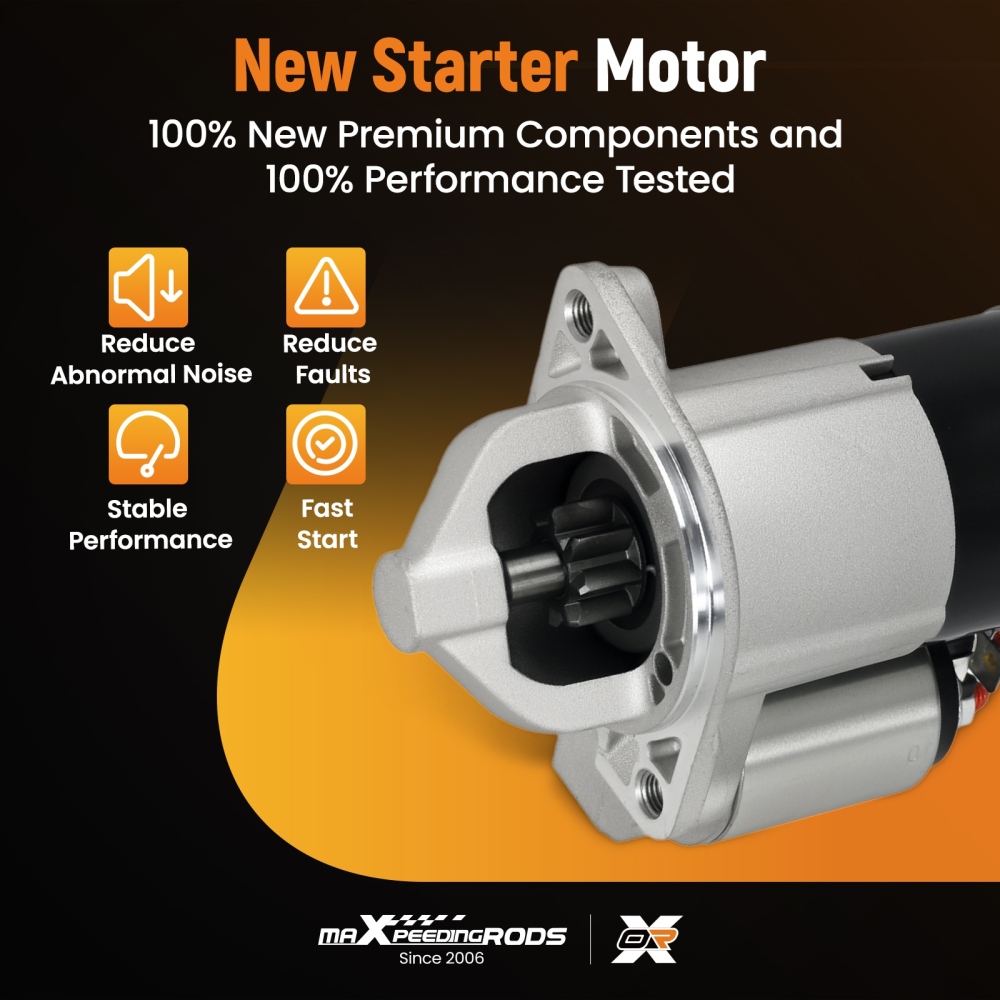 Starter compatible for Kia Spectra5 2.0L 2007-2009 3610023170RU Manual Trans 1.2kW 8T