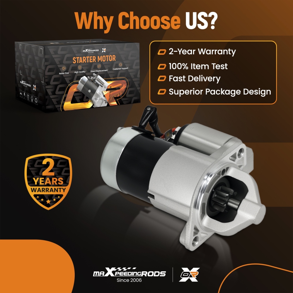 Starter compatible for Kia Spectra5 2.0L 2007-2009 3610023170RU Manual Trans 1.2kW 8T