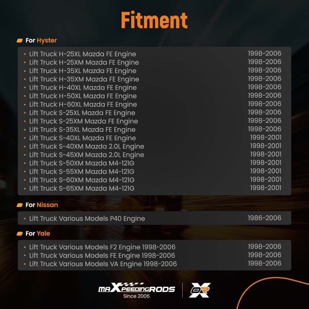 Starter Motor for Hyster Lift Truck H-60XL H-25XM S-50XM Yale F2 FE FFSO18400