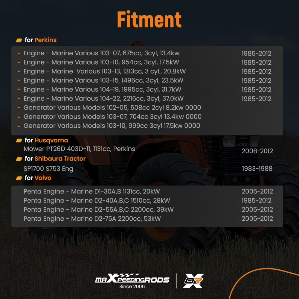 Starter Motor compatible for Husqvarna PT26D Mower 2008-2012 20513015 12V