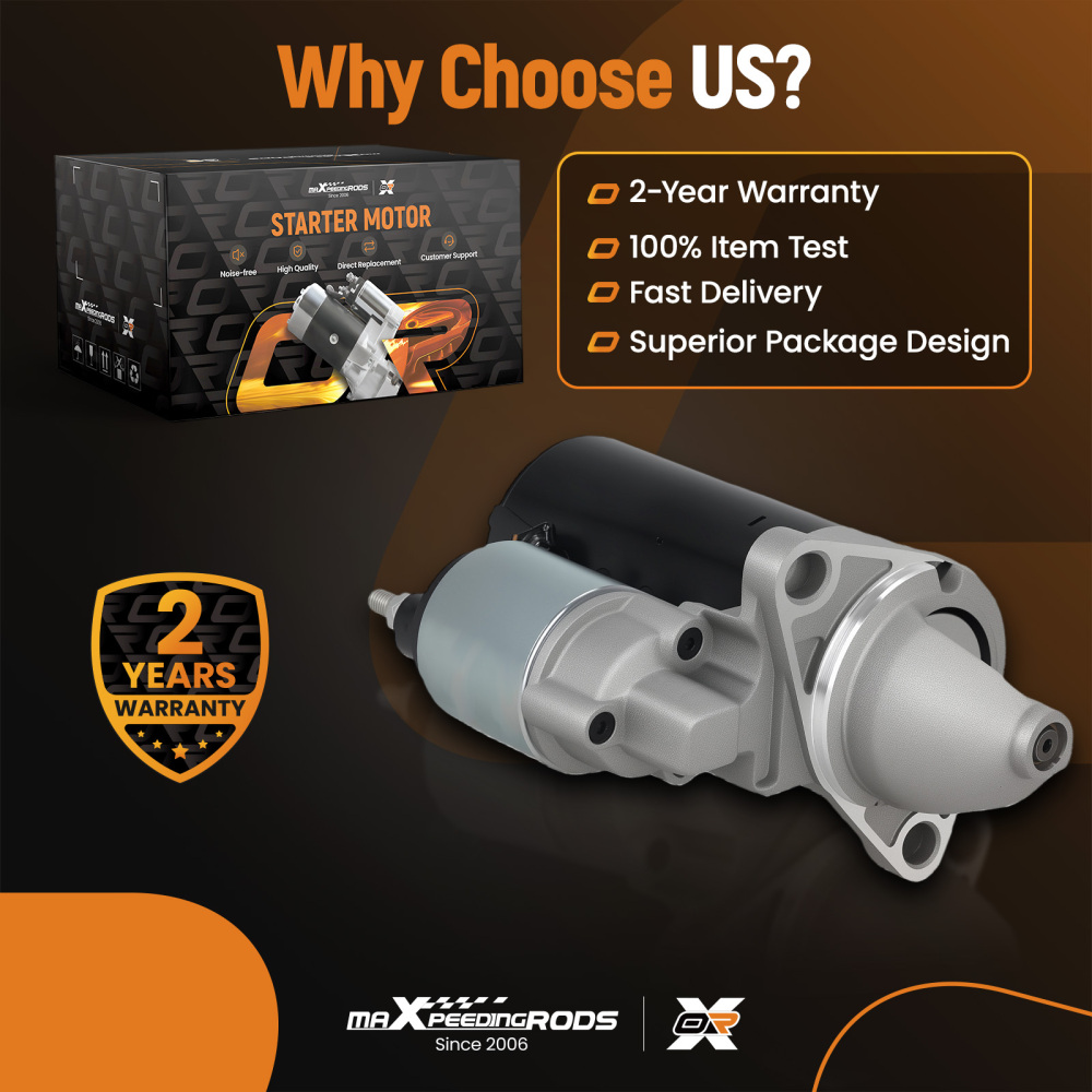 Starter Motor compatible for Husqvarna PT26D Mower 2008-2012 20513015 12V