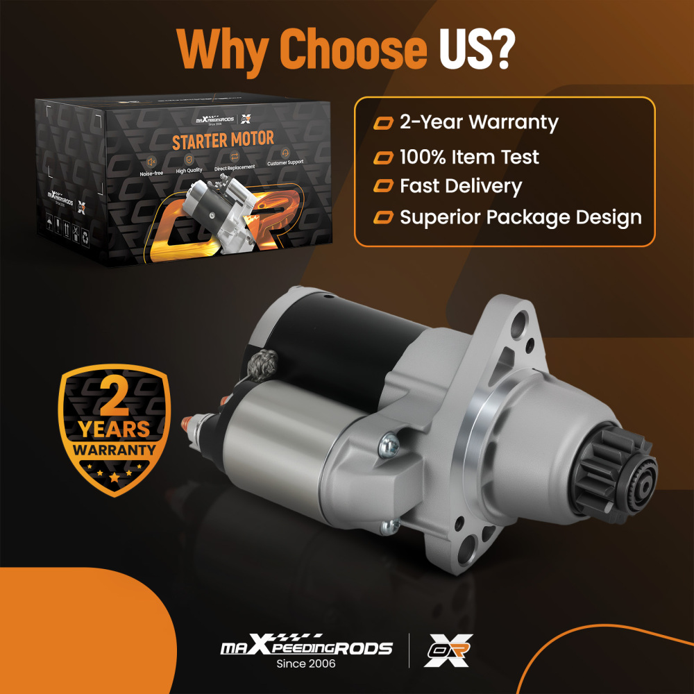 Starter compatible for Nissan Altima 2007-2013 2.5L M000TA0172ZC 19060N 12V 1.7kW PMGR
