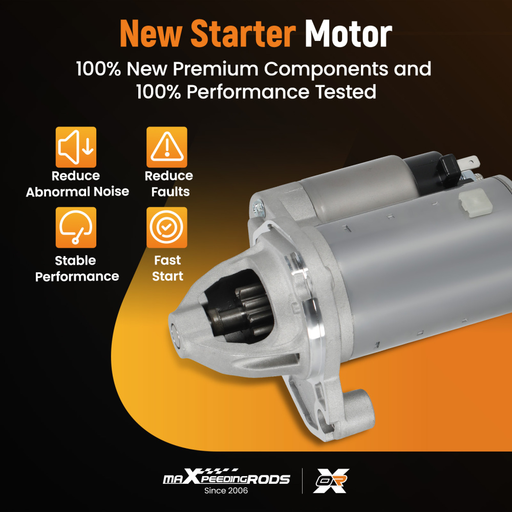 Starter compatible for Chrysler 200 Town Country 3.6 428000-7200 4801839AB 19616N 2011-2020